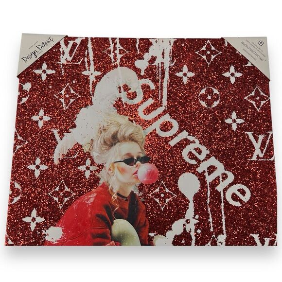Louis Vuitton X Supreme Design District Canvas Fashion Wall Print 28x20 - Picture 2 of 9